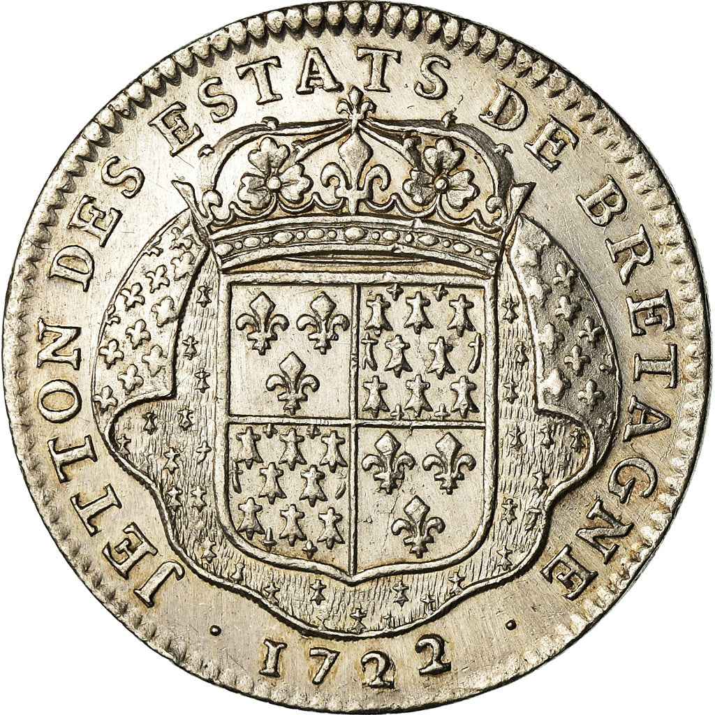 Francja, Token, Ludwik XV, États de Bretagne, Nantes, Historia, 1722