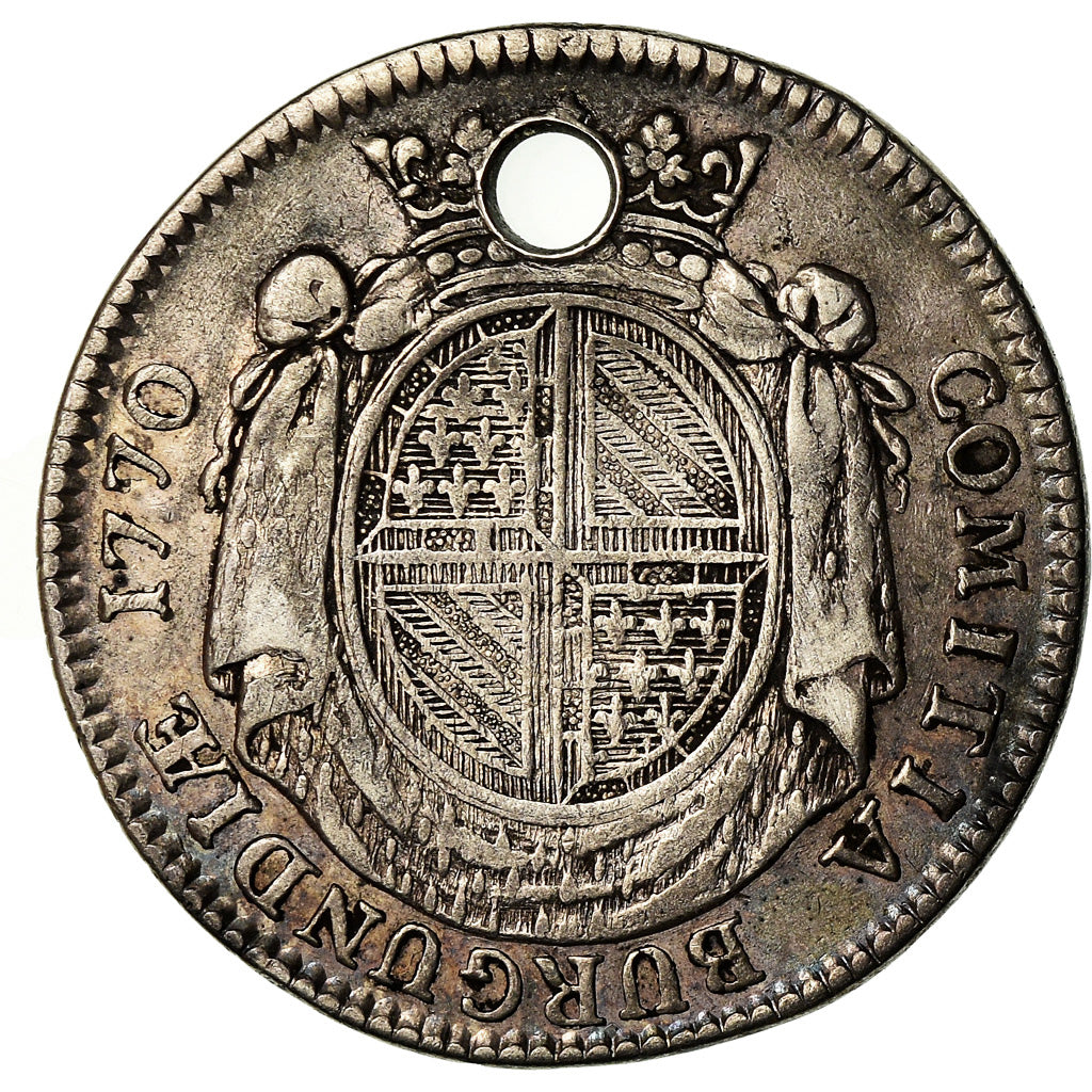 Frankrijk, Token, Louis XV, Etats de Bourgogne, History, 1770, Duvivier, ZF