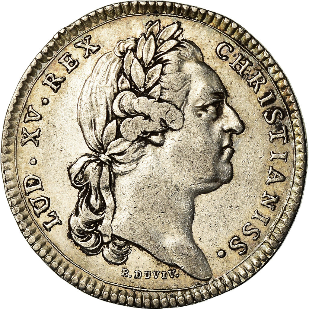 Frankrijk, Token, Louis XV, Etats de Bourgogne, History, 1770, Duvivier, ZF+