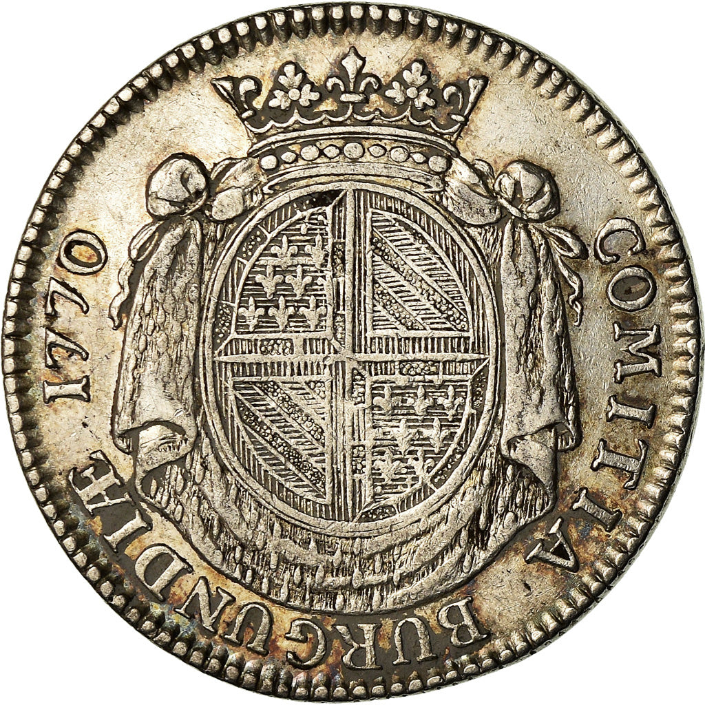 Francia, Token, Louis XV, Etats de Bourgogne, History, 1770, Duvivier, MBC+