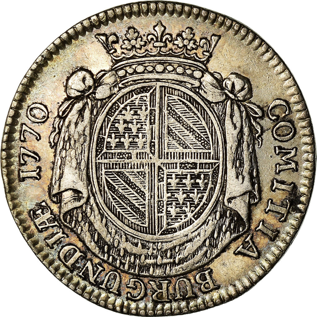 Francia, Token, Louis XV, Etats de Bourgogne, History, 1770, Duvivier, MBC+