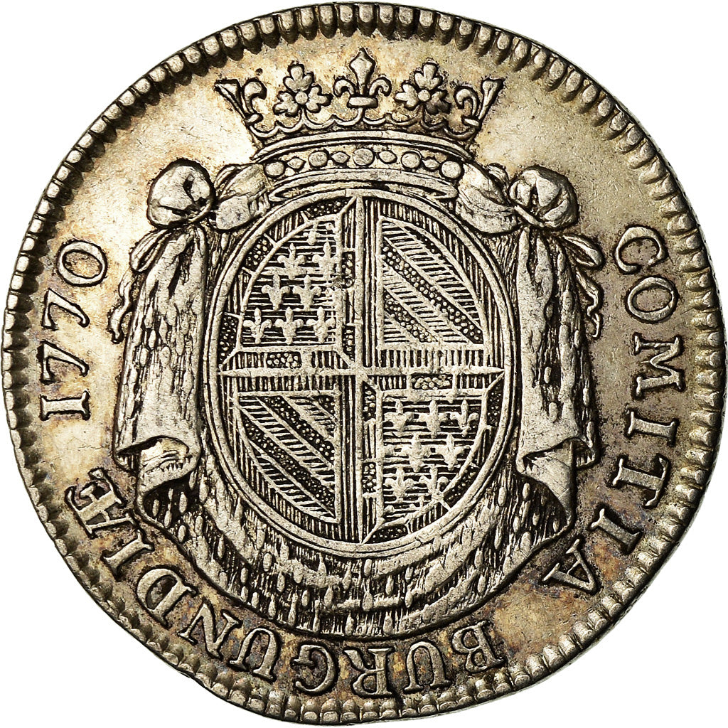 Frankrijk, Token, Louis XV, Etats de Bourgogne, History, 1770, Duvivier, ZF+