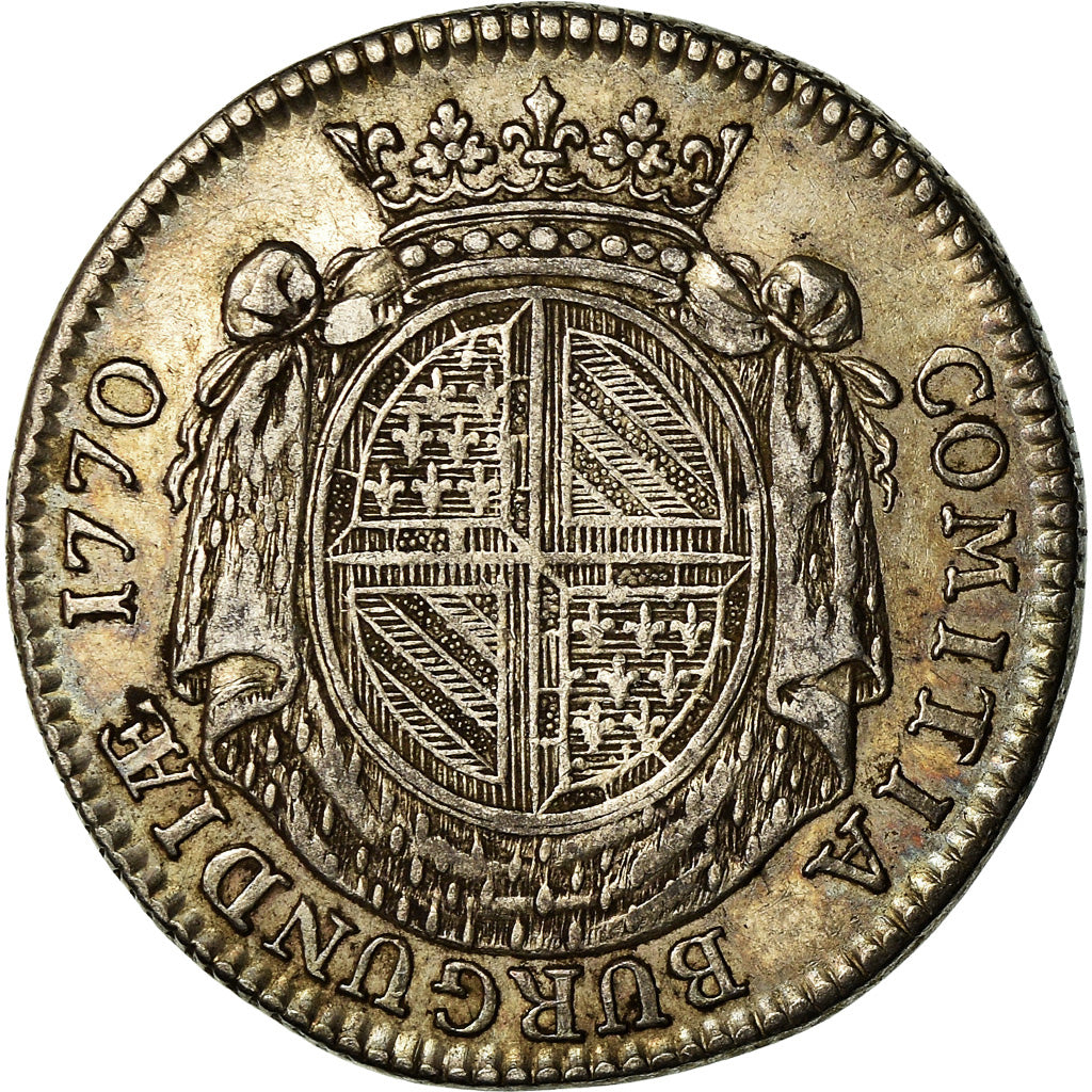 Francia, Token, Louis XV, Etats de Bourgogne, History, 1770, Duvivier, BB+