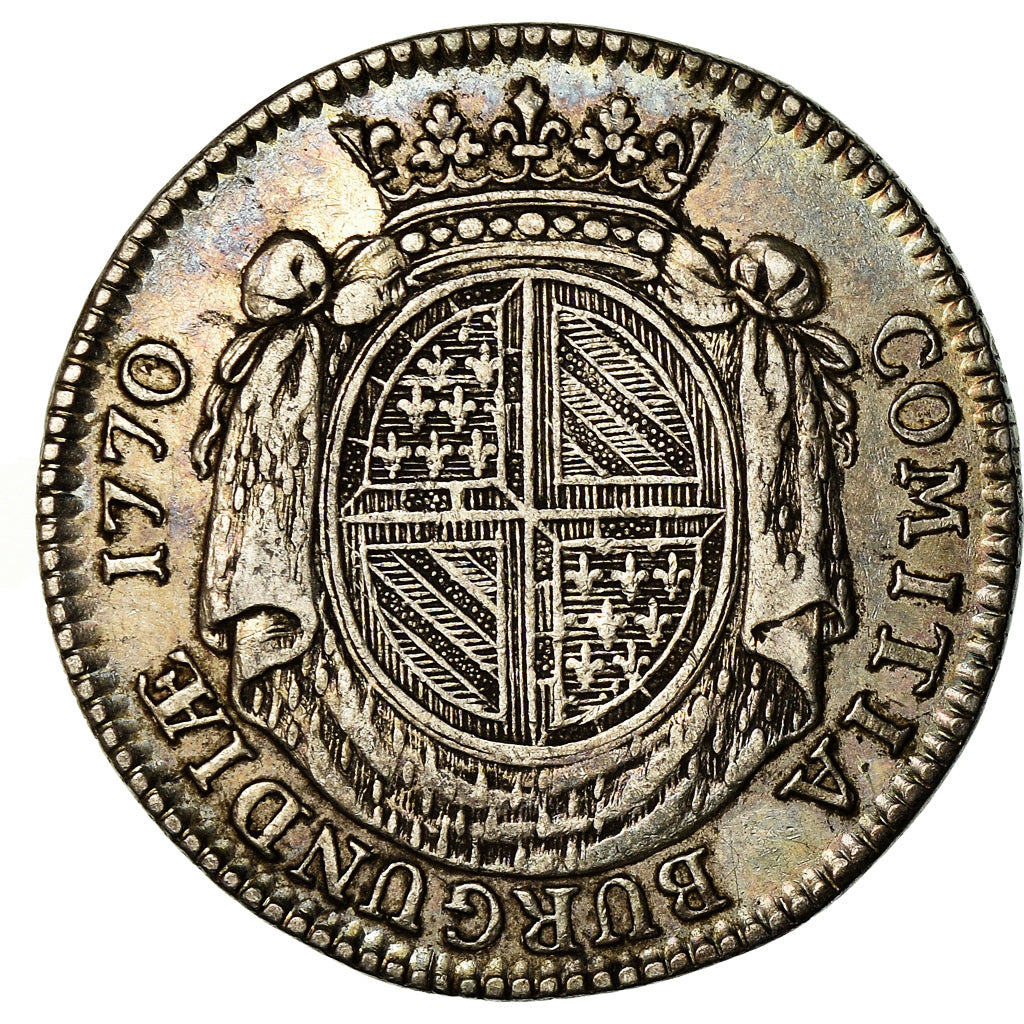 Frankrijk, Token, Louis XV, Etats de Bourgogne, History, 1770, Duvivier, ZF+