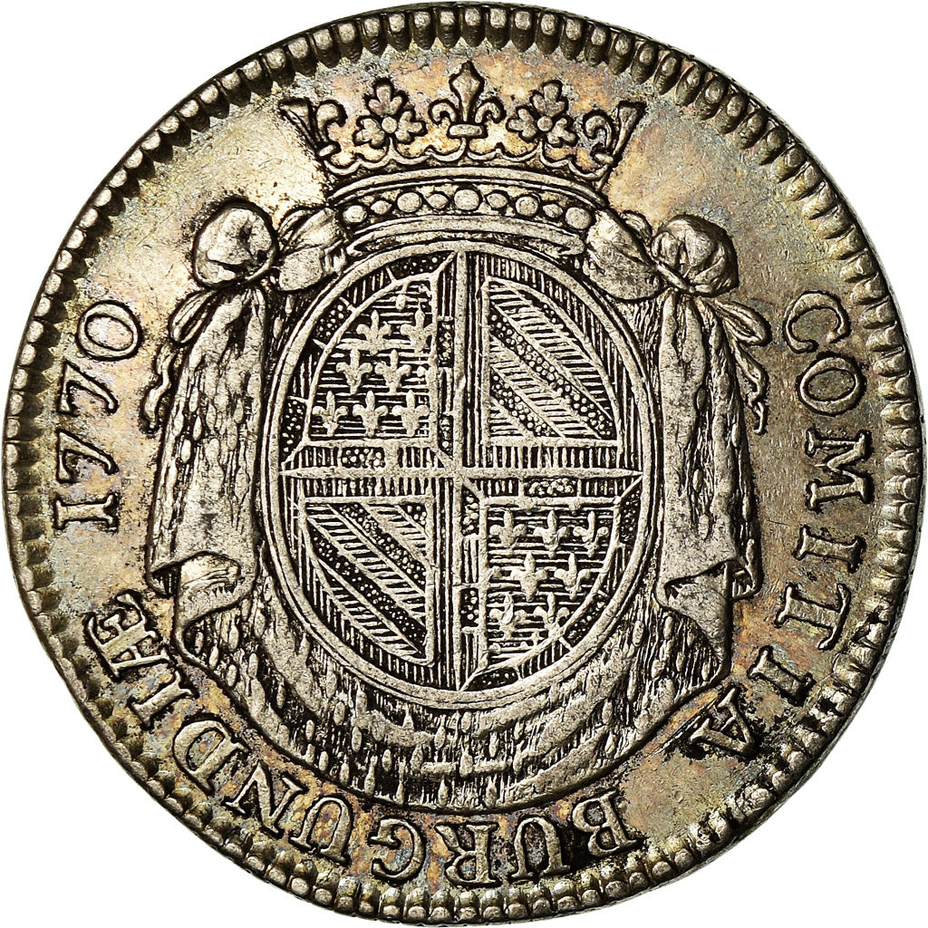 Francia, Token, Louis XV, Etats de Bourgogne, History, 1770, Duvivier, BB