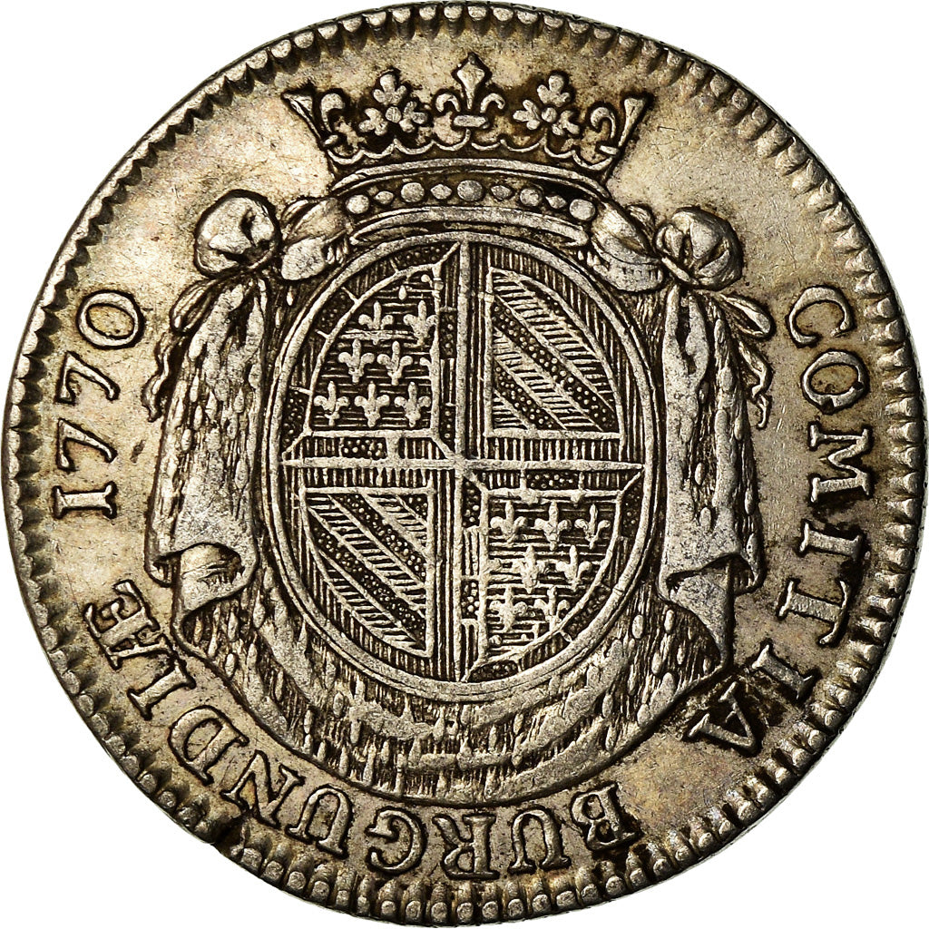Frankrijk, Token, Louis XV, Etats de Bourgogne, History, 1770, Duvivier, ZF