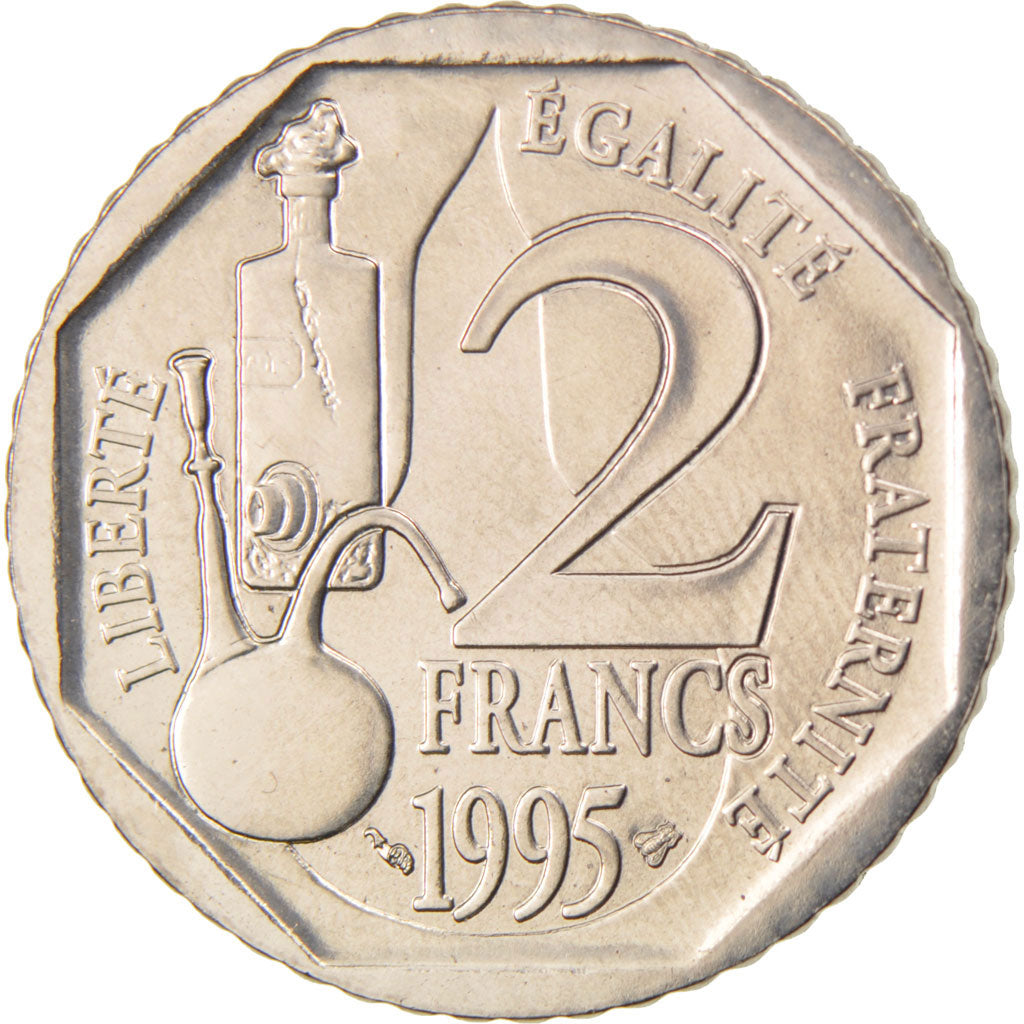 FRANCE, 2 Francs, 1995, MS(65-70), Nickel, Gadoury #549, 7.44