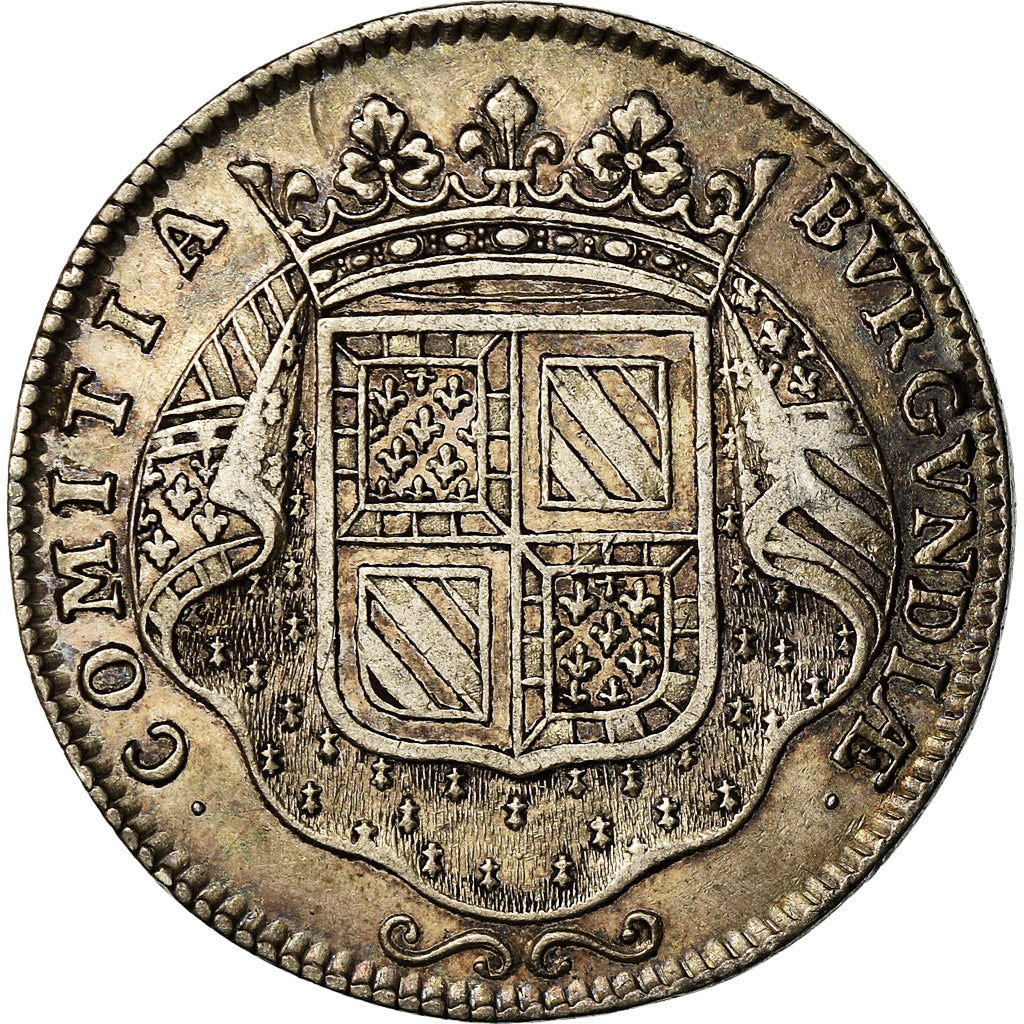 Frankrijk, Token, Louis XIV, Etats de Bourgogne, History, 1713, ZF+, Zilver