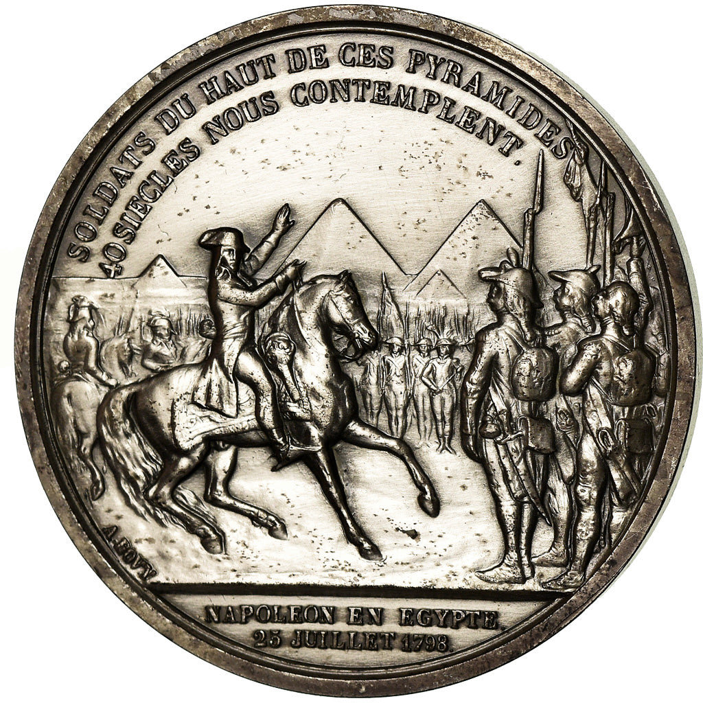 France, Medal, Napoléon Ier en Egypte, 1969, Bovy, Restrike, AU(55-58), Silver