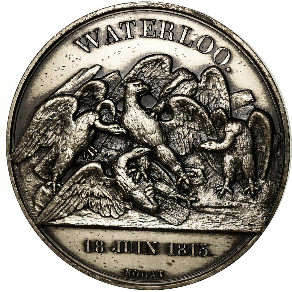 France, Medal, Napoléon Bonaparte, Bataille de Waterloo, 1969, Rogat, Restrike