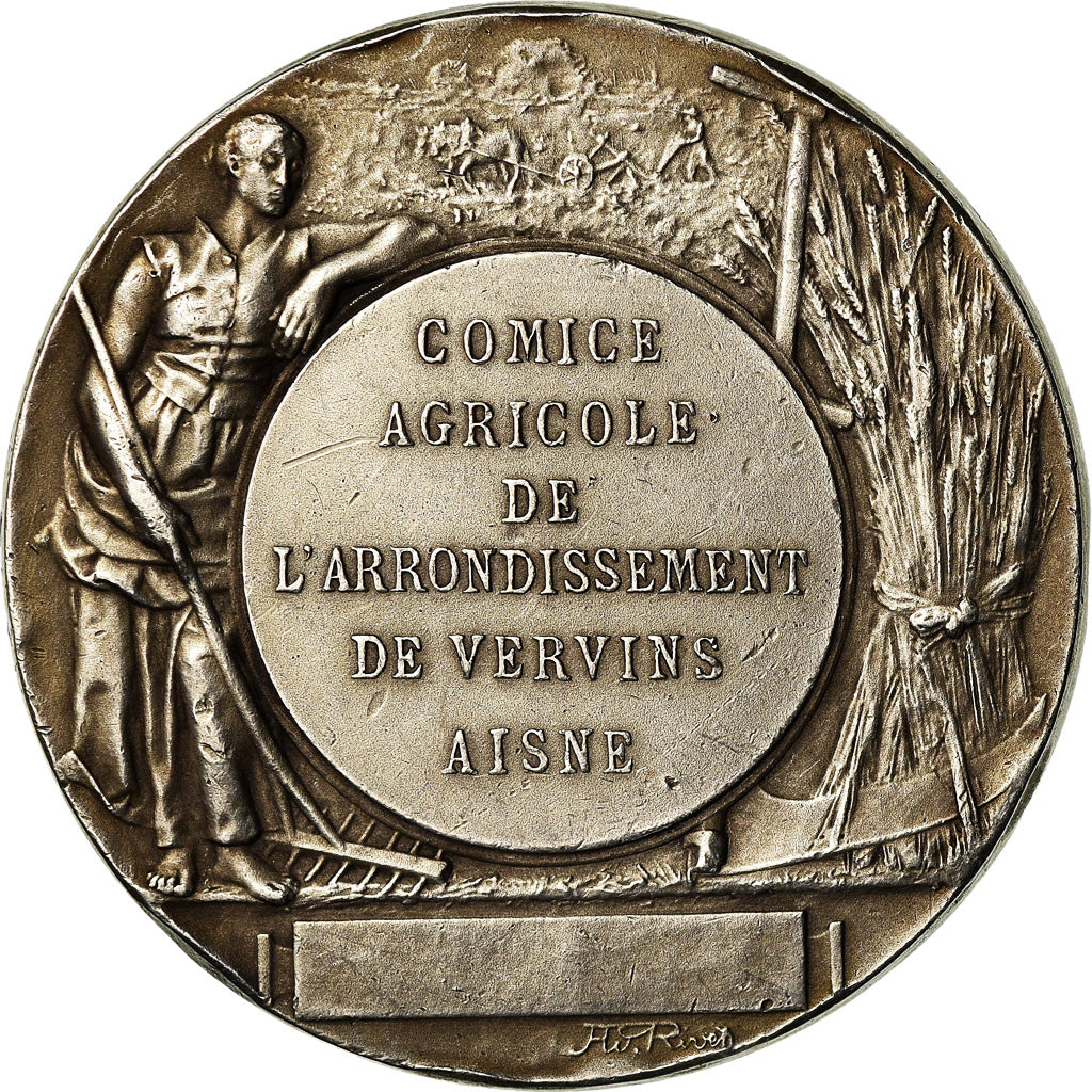 France, Médaille, Comice Agricole de l'Arrondissement de Vervins, Aisne, Rivet