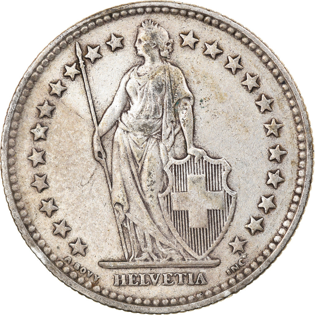 Coin, Switzerland, 2 Francs, 1931, Bern, EF(40-45), Silver, KM:21