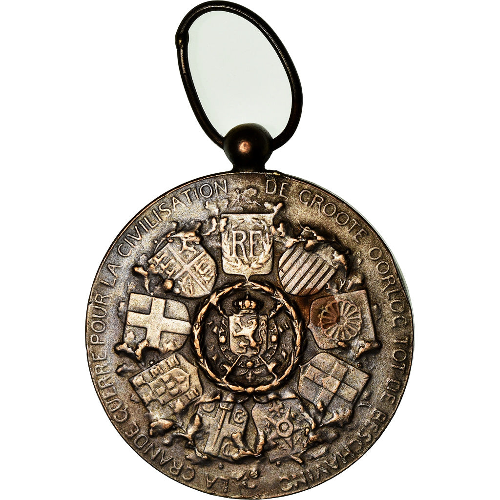 Bélgica, La Grande Guerre pour la Civilisation, Medal, 1914-1918, Qualidade