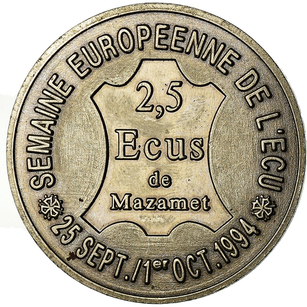 France, Medal, 2.5 Ecu de Mazamet, 1994, MS(63), Nickel