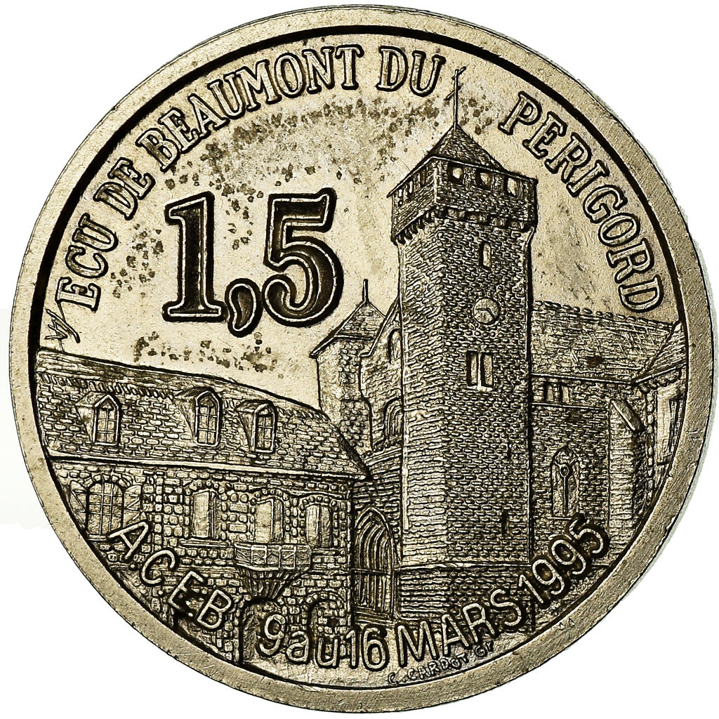 Frankrijk, Medaille, 1.5 Ecu de Beaumont du Périgord, 1995, UNC-, Nickel