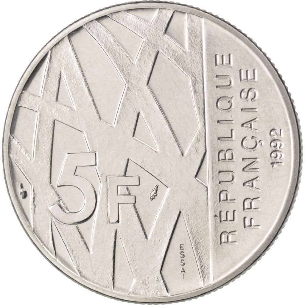 FRANCE, 5 Francs, 1992, MS(65-70), Nickel, Gadoury #773, 9.97