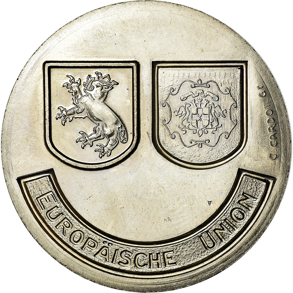 France, Medal, Euros des Villes, Ecu de Biberach, 1995, MS(63), Nickel
