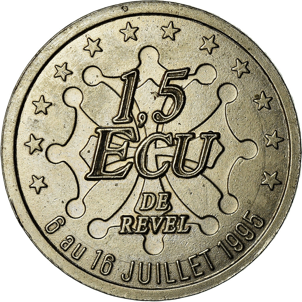 Frankrijk, Medaille, Euros des Villes, 1.5 Ecu de Revel, 1995, UNC-, Nickel