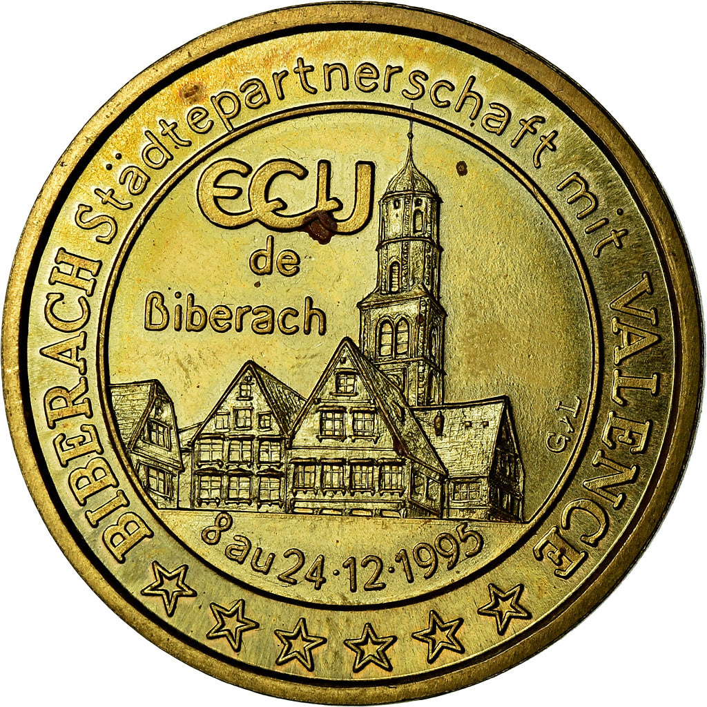 Frankrijk, Medaille, Euros des Villes, 3 Ecu de Valence, 1995, UNC-, Koper