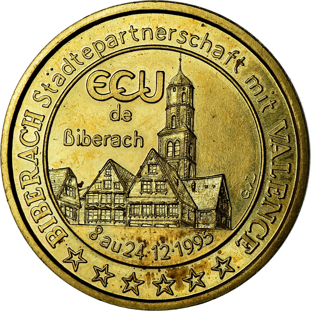 Frankrijk, Medaille, Euros des Villes, 3 Ecu de Valence, 1995, UNC-, Koper