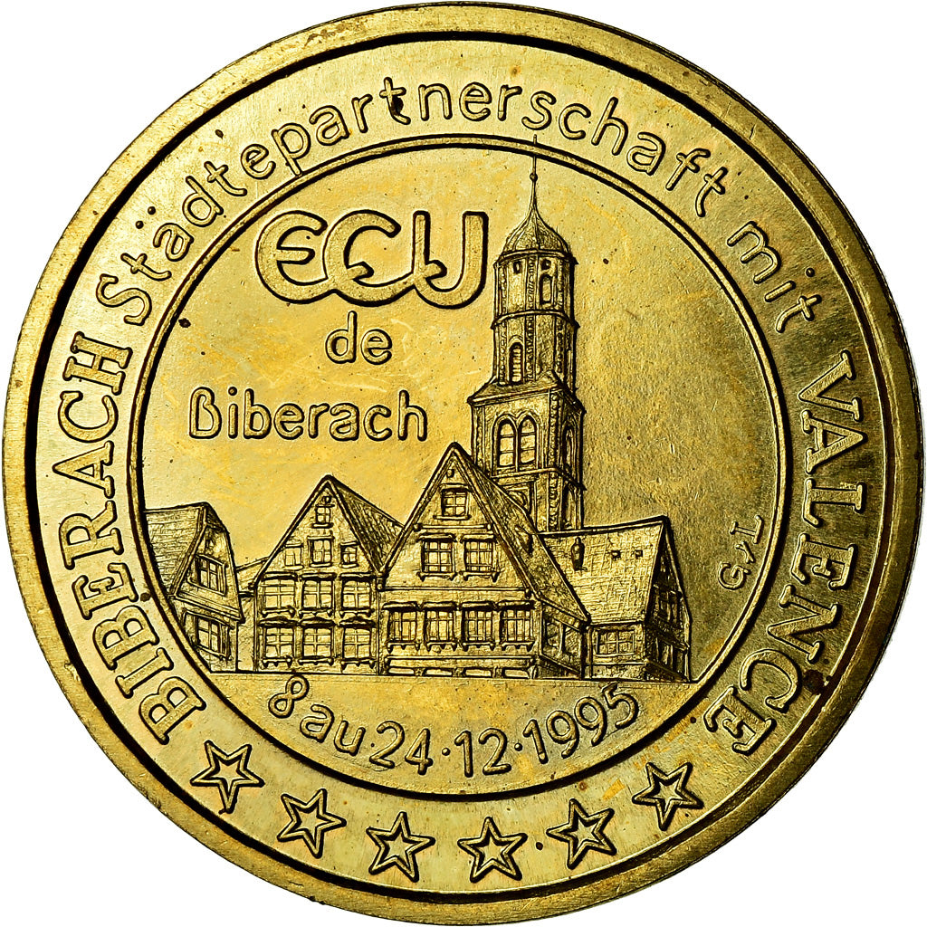 Frankrijk, Medaille, Euros des Villes, 3 Ecu de Valence, 1995, UNC, Koper