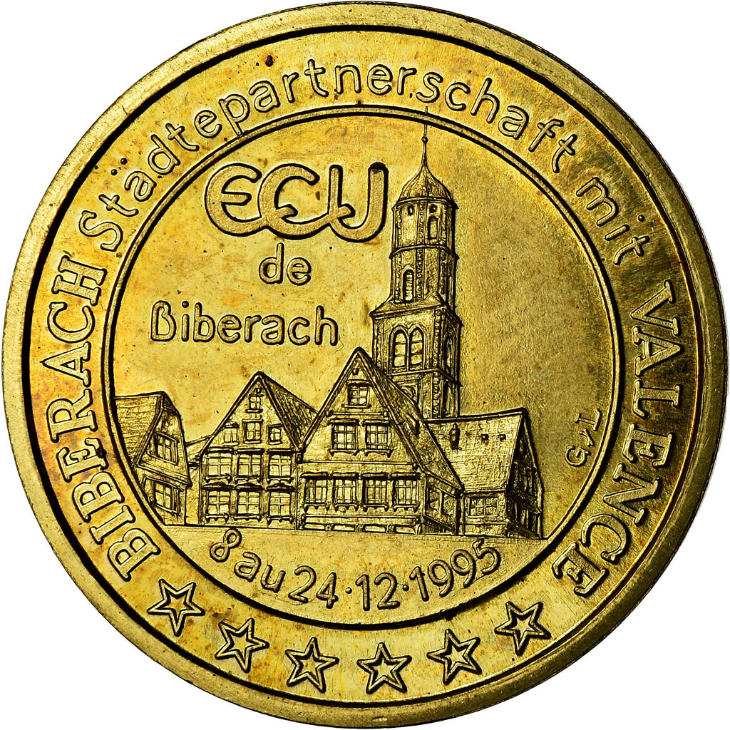 Frankrijk, Medaille, Euros des Villes, 3 Ecu de Valence, 1995, UNC, Koper