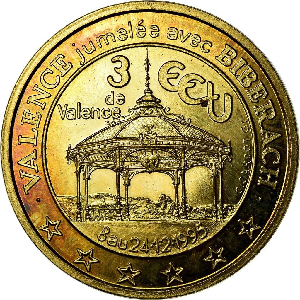 Frankrijk, Medaille, Euros des Villes, 3 Ecu de Valence, 1995, UNC, Koper