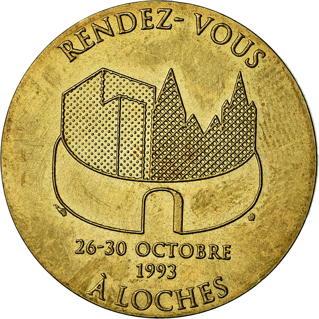 France, Medal, Euros des Villes, Ecu de Loches, 1993, MS(63)