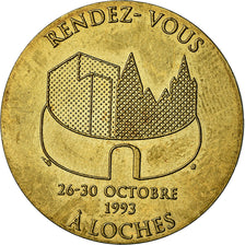 France, Medal, Euros des Villes, Ecu de Loches, 1993, MS(63)