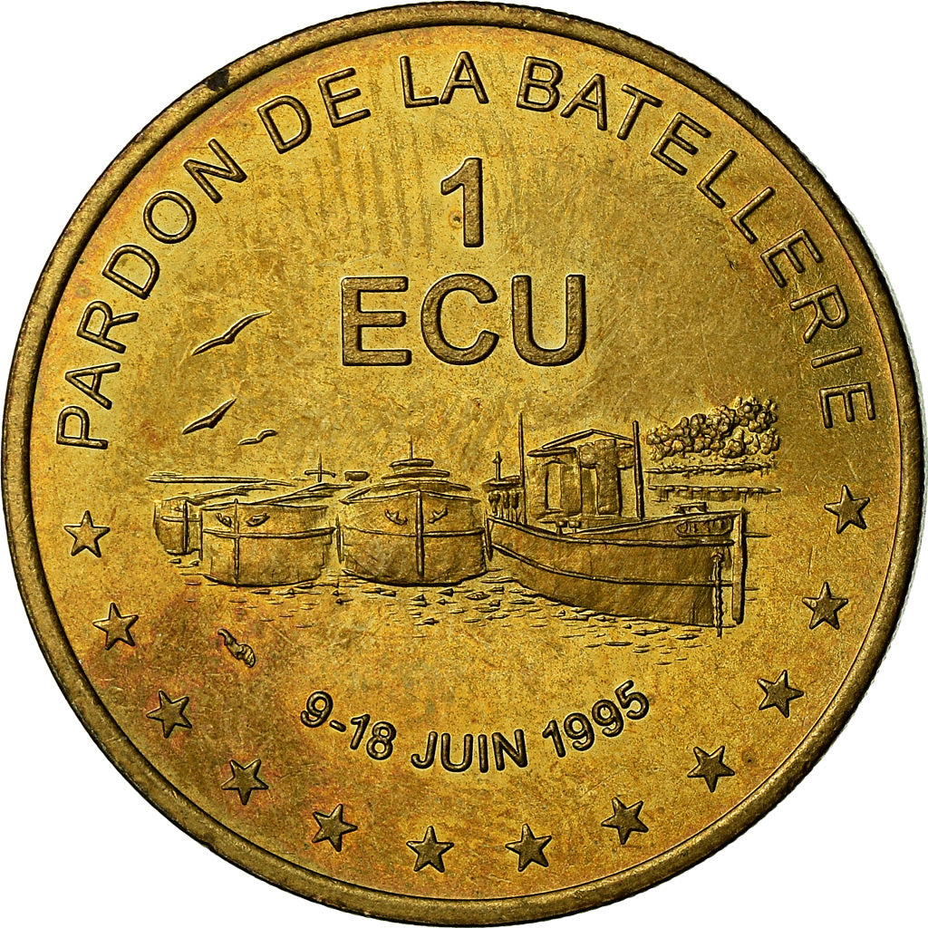 Francia, medalla, Euros des Villes, 1 Ecu Pardon de la Batellerie, 1995, SC