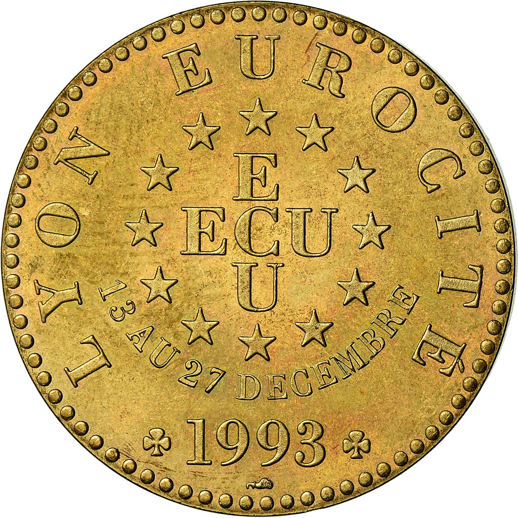 France, Médaille, Euros des Villes, Ecu de Lyon Eurocité, 1993, SPL+