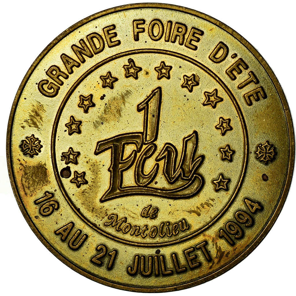 Frankrijk, Token, Euros des Villes, 1 Ecu de Montolieu, 1994, UNC-
