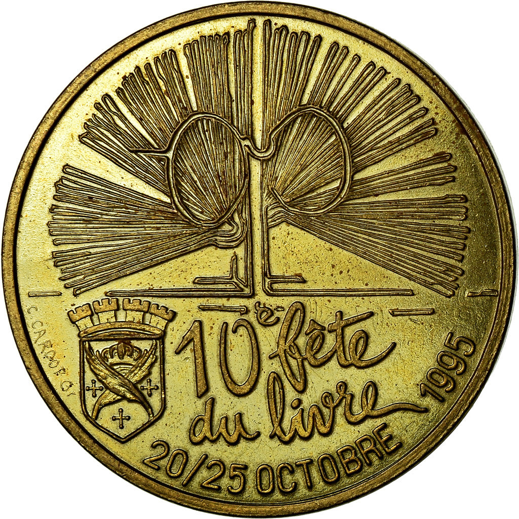 Frankrijk, Token, Euros des Villes, 3 Ecus de Saint-Etienne, 1995, UNC-, Tin