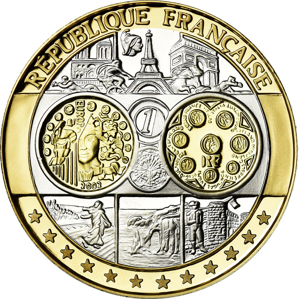 France, Medal, Europe, République Française, MS(65-70), Silver