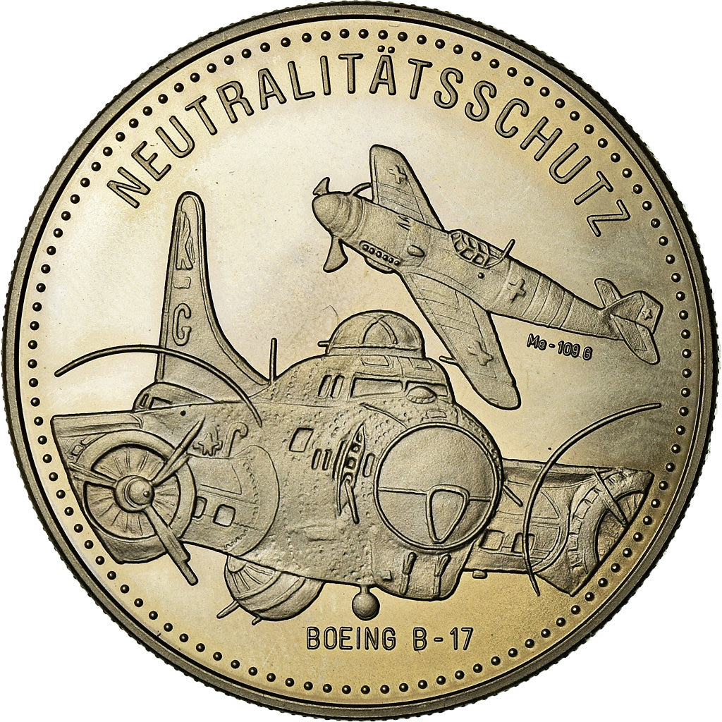 Schweiz, Token, 5 Ecu, Aviation, 1995, STGL, Copper-nickel