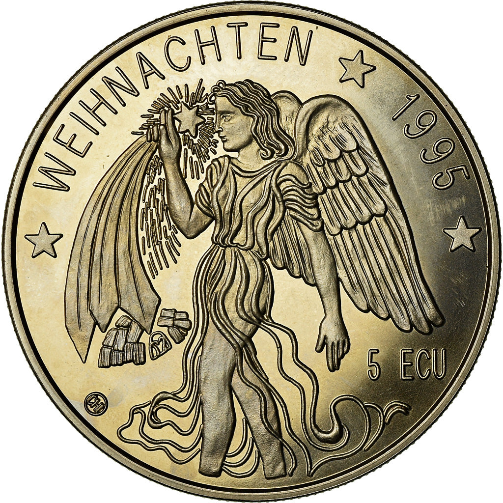 Zwitserland, Token, 5 Ecu, Weihnachten, 1995, Simone Erni, FDC, Copper-nickel