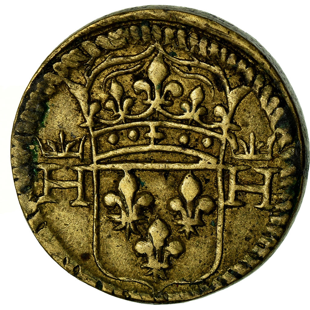 Coin, France, Henri III, Teston, Poids Monétaire, AU(55-58), Brass