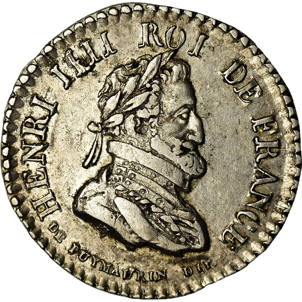 Francja, Medal, Louis XVIII, Quinaire, Henri IV, Historia, MS(63), Srebro