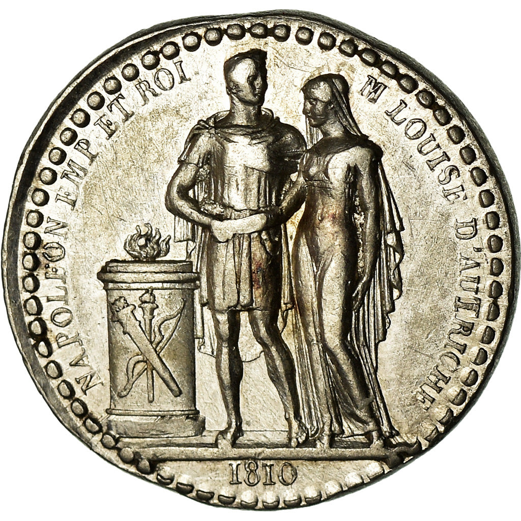France, Medal, Mariage de Napoléon et Marie-Louise, Quinaire, 1810, Caqué