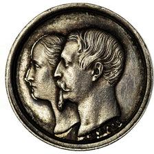 France, Medal, Naissance de Napoléon IV, Quinaire, 1856, Caqué, MS(63), Silver