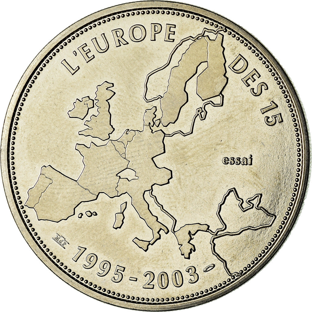 Frankreich, Medaille, L'Europe des 15, essai, 2003, STGL, Copper-nickel