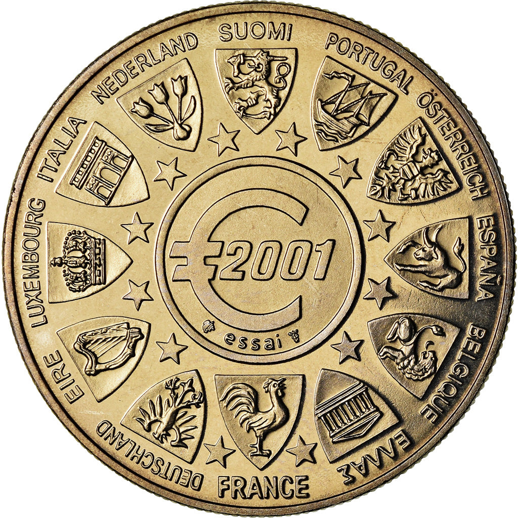 France, Medal, L'Europe, La Semeuse, Politics, Society, War, 2001, MS(65-70)