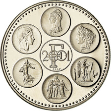 France, Medal, Coq, Fin du Cours Légal du Franc, Politics, Society, War, 2001