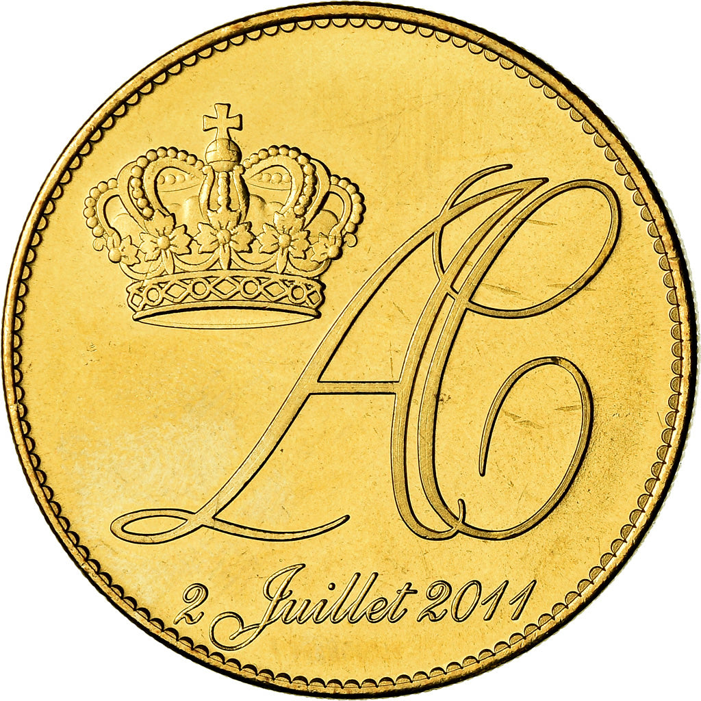 Monaco, Token, Mariage Princier, Albert et Charlène, 2011, MS(65-70), Pokryte