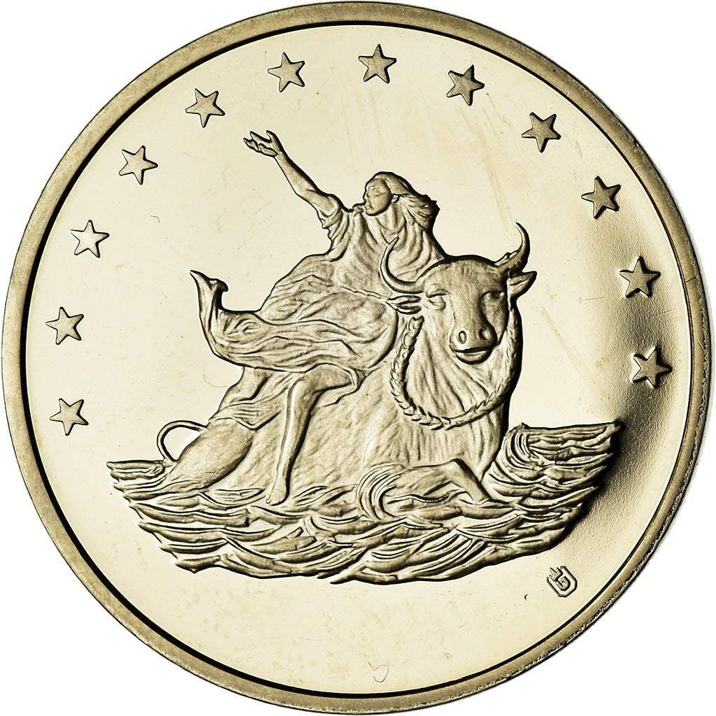 France, Medal, 10 Euro Europa, 1998, MS(65-70), Copper Plated Silver