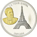 Frankrijk, Medaille, Les Joyaux de Paris, La Tour Eiffel, 2014, FDC, Zilver