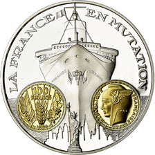 France, Medal, Histoire Monétaire, 100 Francs Bazor, MS(65-70), Silver