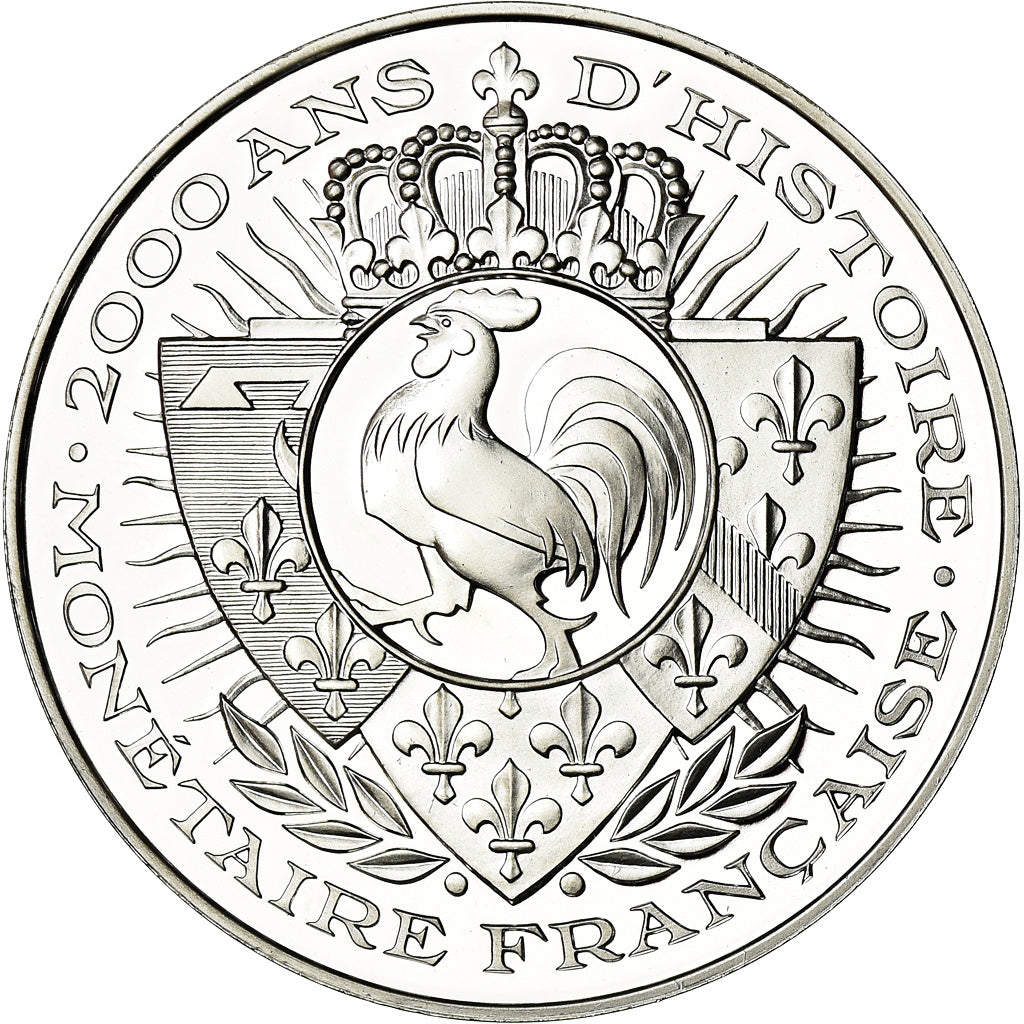 France, Medal, Histoire Monétaire, Trémissis, Clotaire, MS(65-70), Silver