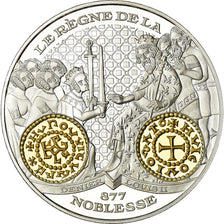France, Medal, Histoire Monétaire, Denier de Louis II, MS(65-70), Silver