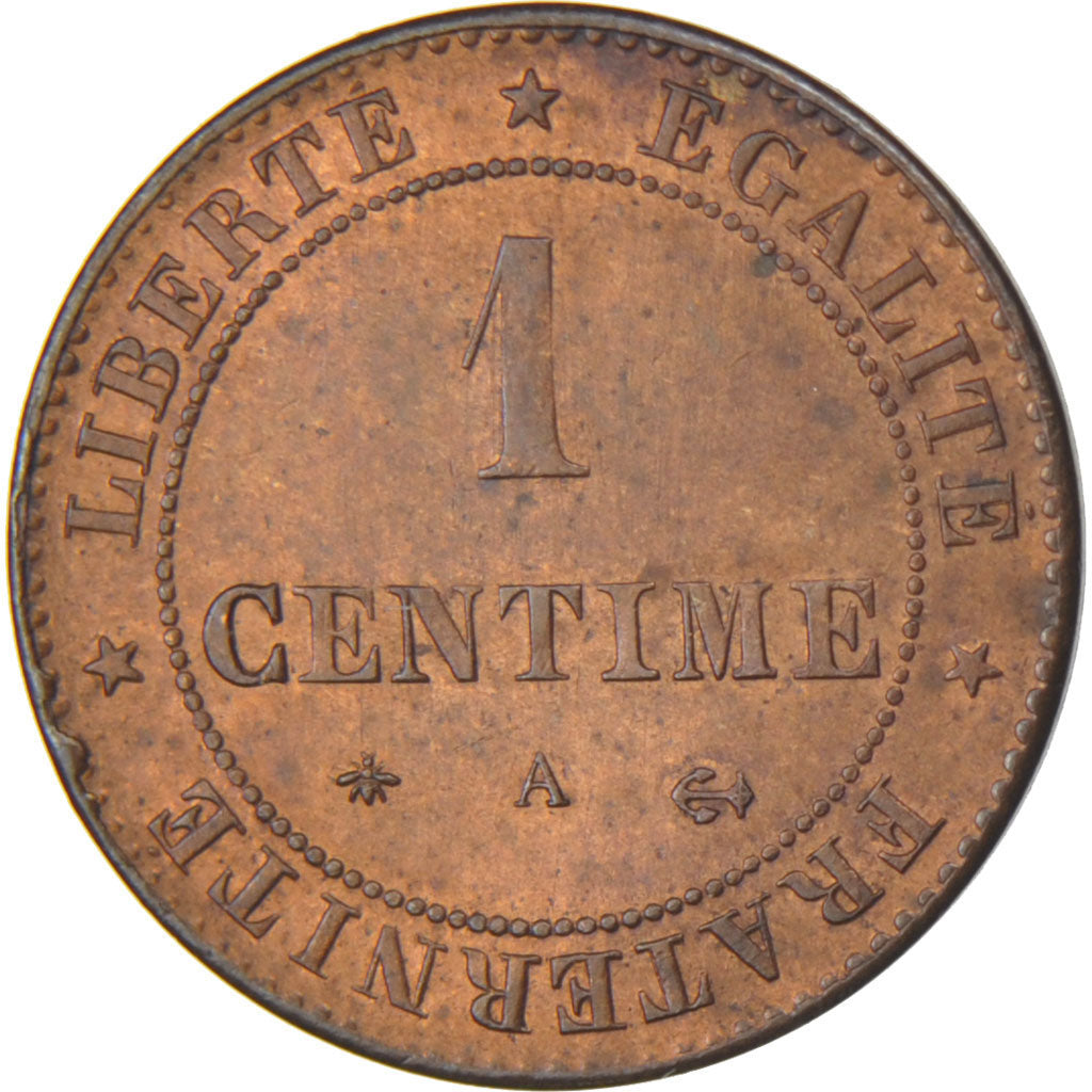 FRANCE, Cérès, Centime, 1879, Paris, KM #826.1, MS(65-70), Bronze, Gadoury #88, 